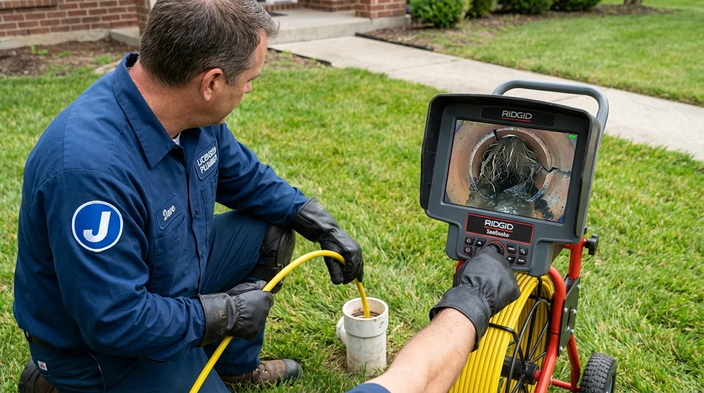 Sewer camera inspection being performed by Johns Plumbing LLC in Briarcliff Manor